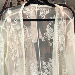 White Cover Up Duster